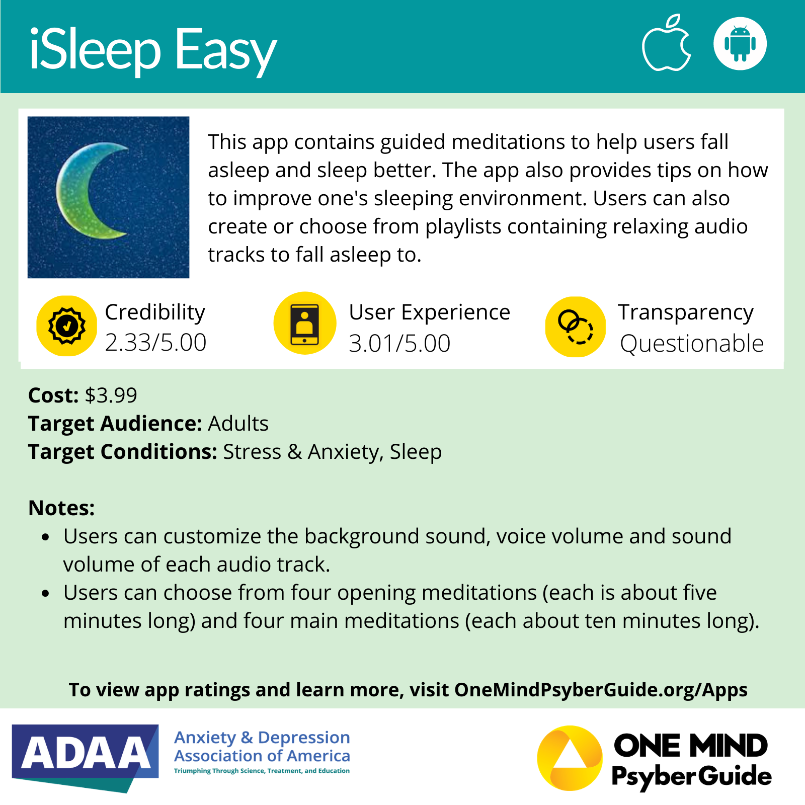 iSleep Easy app details image