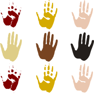 Diversity Hands - Model Minority Graphic