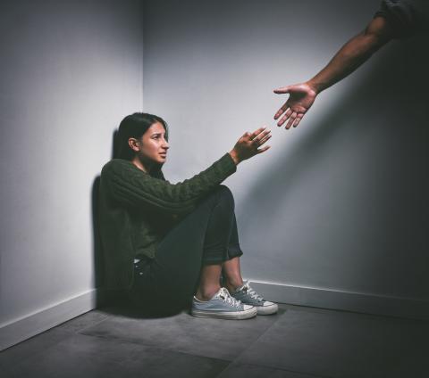 Blog promotional image - woman with outstretch hand