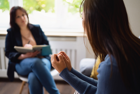 Image of talk therapy session